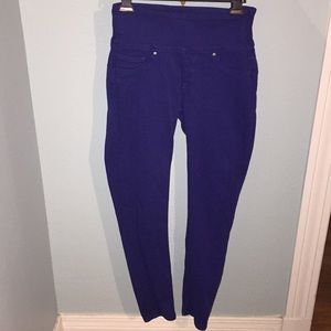 Spanx indigo blue side zip jeans